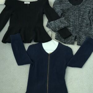 Three peplum jackets—Classics! XS